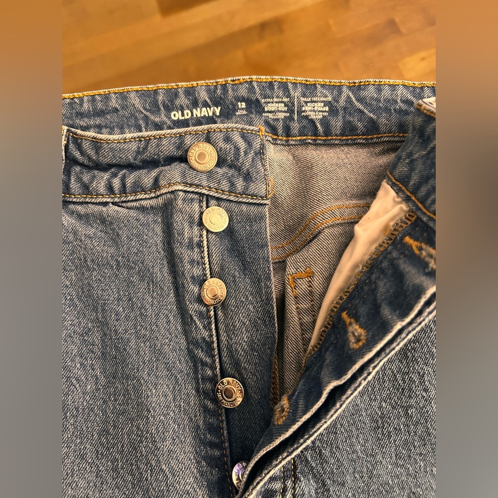 Old Navy Medium Blue High-Rise Button-Fly Women’s Jeans